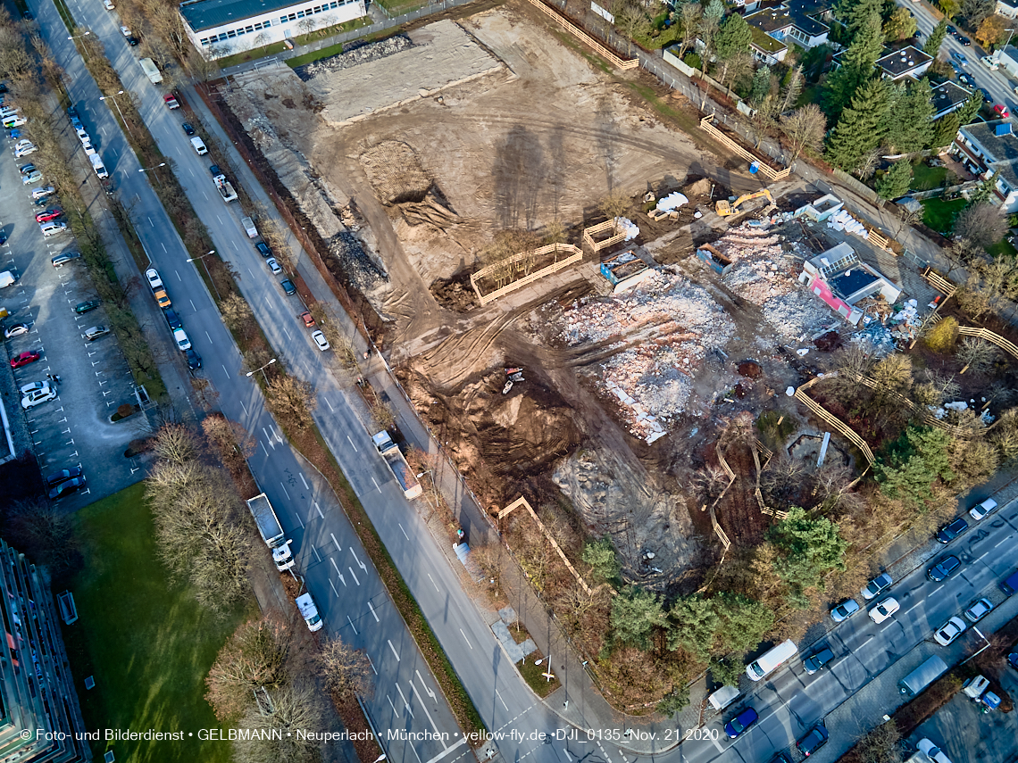 21.11.2020 - Bauplatz der Grundschule in Neuperlach in München